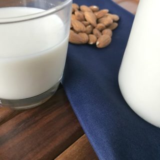 A smooth and sweet easy to make almond milk with no refined sugar.