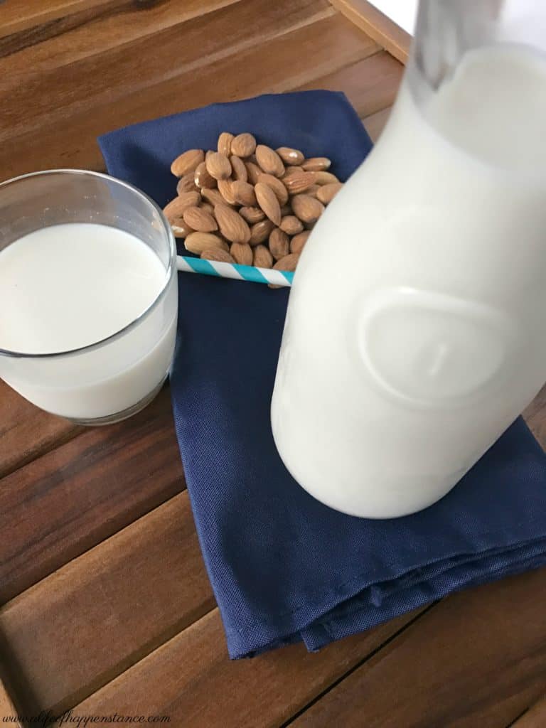 A smooth and sweet easy to make almond milk with no refined sugar. 